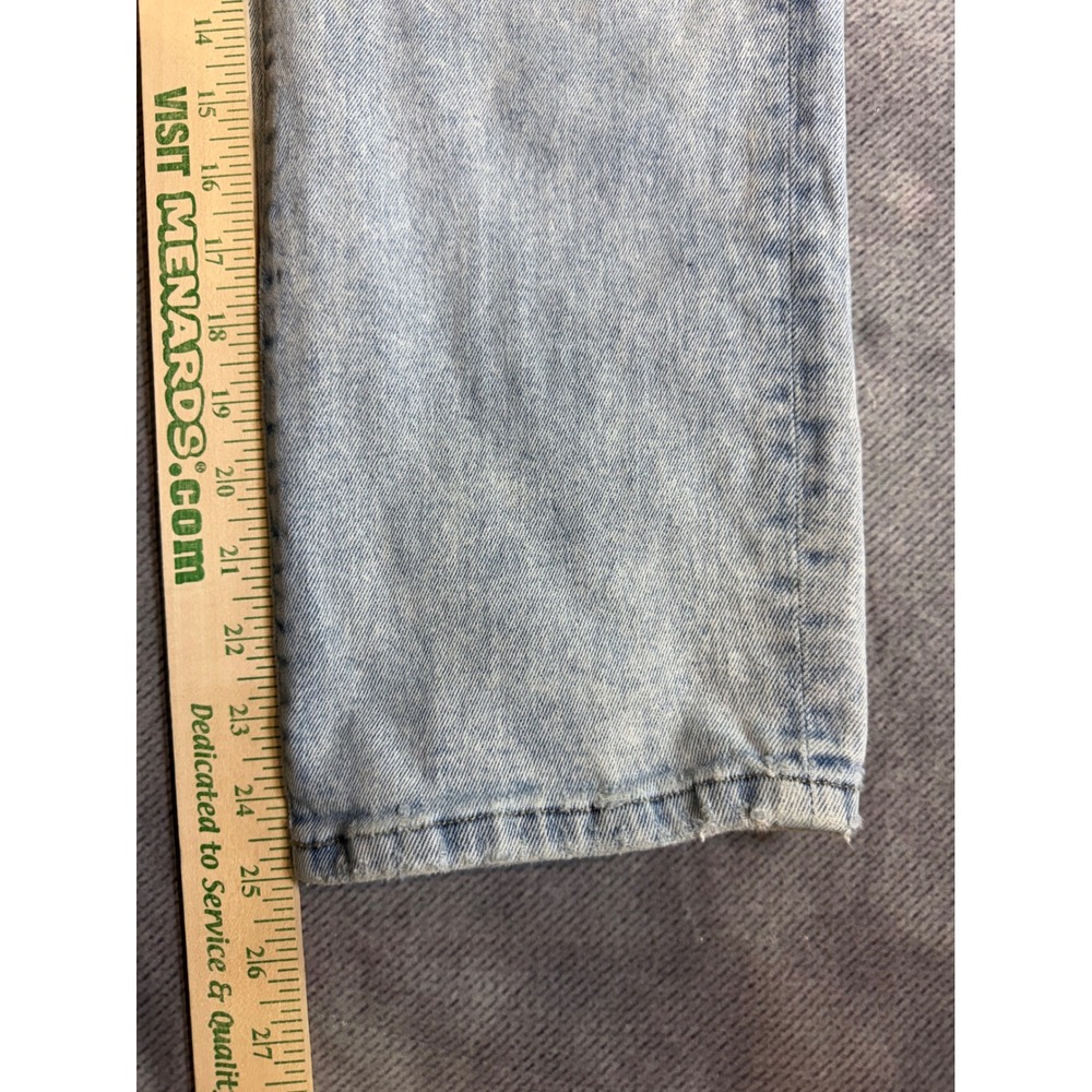 Kendall + Kylie Icon High Rise Straight Distressed Jeans Light Wash Size 11/30 - Picture 5 of 6